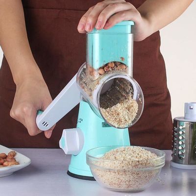 এই ম্যানুয়াল রোটারি পনির Grater বৃত্তাকার Tumbling বক্স Shredder সঙ্গে আপনার রান্নাঘর আপগ্রেড