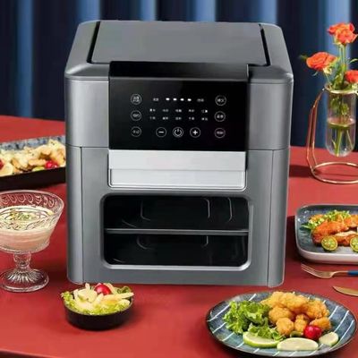 1201W-1500W ভোল্টেজ কমার্শিয়াল এয়ার ফ্রায়ার ডিজিটাল 12L 15L মিনি র্যাক সহ তেল ছাড়াই