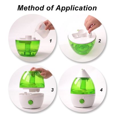 নীরব 1.0-2.5L ক্যাপাসিটি হুমিডিফায়ার হোম এবং শিশুর রুমের জন্য জল ঘাটতি সুরক্ষা
