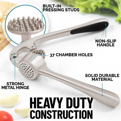 গ্রহণযোগ্য OEM/ODM স্টেইনলেস স্টীল রসুন প্রেস Crusher Mincer Squeezer Chopper