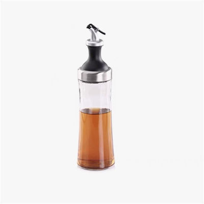 হাউজিং উচ্চ Borosilicate গ্লাস তেল জার বাঁকা spout এবং তেল নিয়ন্ত্রণ পরিমাপ সঙ্গে সেট স্টক