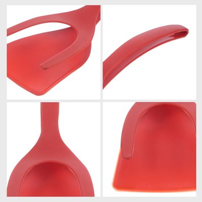 রান্নার সরঞ্জাম জন্য 2 ইন 1 Spatula Tong কালো ডিম Flipper Tong প্যানকেক মাছ ফ্রেঞ্চ টোস্ট