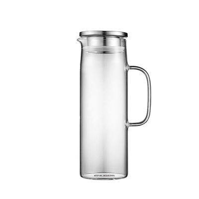 ঘরের জুস জ্যাপার ঘন উচ্চ borosilicate গ্লাস এবং স্টেইনলেস স্টীল ঢাকনা সঙ্গে
