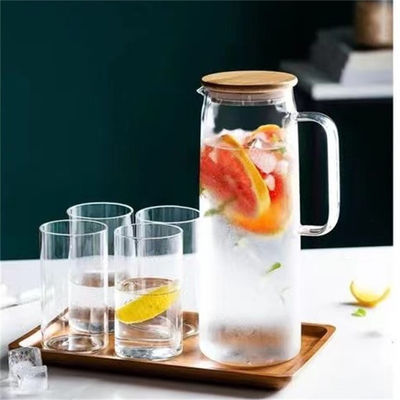 ঘরের জুস জ্যাপার ঘন উচ্চ borosilicate গ্লাস এবং স্টেইনলেস স্টীল ঢাকনা সঙ্গে