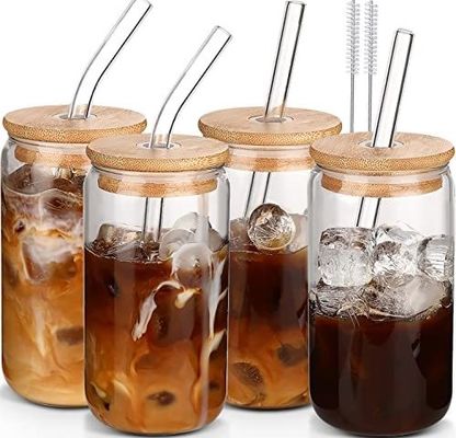 পার্টি উপলক্ষ Morden Luxury 16oz Clear Glass Mason Jug with Bamboo Lid and Straw. পার্টি উপলক্ষ Morden Luxury 16oz Clear Glass Mason Jug with Bamboo Lid and Straw.