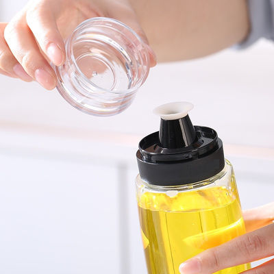 গ্লাস তেল স্প্রেয়ার ভিনেগার ডিসপেনসর বোতল 280ml 9.5oz পরিমাপ স্কেল পাম্প সঙ্গে