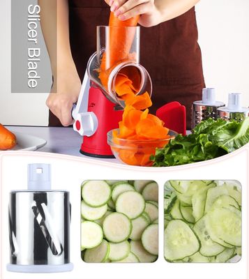 3 ড্রাম ব্লেড স্টক ম্যানুয়াল সবজি Slicer এবং ওয়ালনট গ্রাইন্ডার জন্য ঘূর্ণনশীল পনির Grater