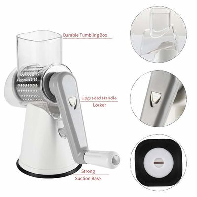 3 ড্রাম ব্লেড স্টক ম্যানুয়াল সবজি Slicer এবং ওয়ালনট গ্রাইন্ডার জন্য ঘূর্ণনশীল পনির Grater