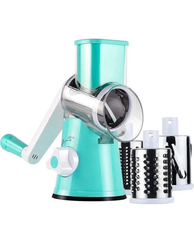3 ড্রাম ব্লেড স্টক ম্যানুয়াল সবজি Slicer এবং ওয়ালনট গ্রাইন্ডার জন্য ঘূর্ণনশীল পনির Grater